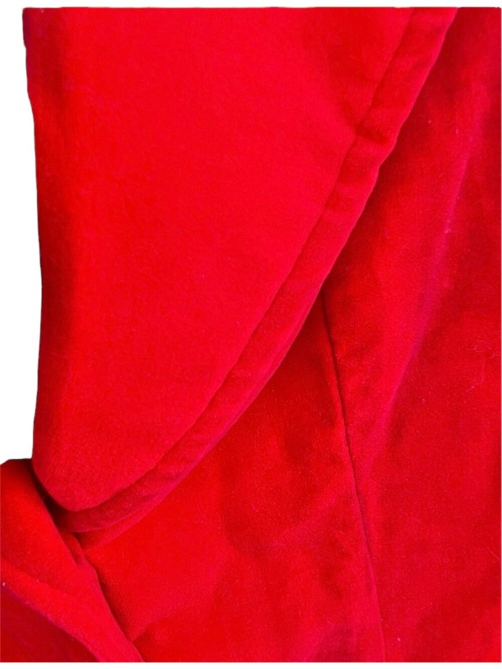 1970s Red Cotton Velvet Blazer Jacket XL 3-Button Hipster Boho Glam Rock Twee - Picture 6 of 9
